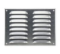 Steinberg14 Grille d'Aération Rectangulaire 260x190mm - Acier Galvanisé Grille de Ventilation en Métal - Registre d'évacuation d'air Avec Moustiquaire - Couvercle d'évent Interne pour Mur et Plafond