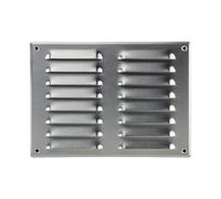 Steinberg14 Grille d'Aération Rectangulaire 260x190mm - Acier Inoxydable Grille de Ventilation en Métal - Registre d'évacuation d'air Avec Moustiquaire - Couvercle d'évent Interne pour Mur et Plafond