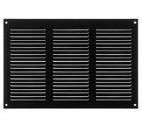 Steinberg14 Grille d'Aération Rectangulaire 300x200mm - Anthracite Grille de Ventilation en Métal - Registre d'évacuation d'air avec Moustiquaire - Couvercle d'évent Interne pour Mur et Plafond