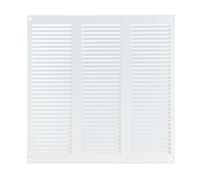Steinberg14 Grille d'Aération Rectangulaire 300x300mm - Blanc Grille de Ventilation en Métal - Registre d'évacuation d'air avec Moustiquaire - Couvercle d'évent Interne pour Mur et Plafond