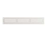 Steinberg14 Grille d'Aération Rectangulaire 300x50mm - Blanc Grille de Ventilation en Métal - Registre d'évacuation d'air Avec Moustiquaire - Couvercle d'évent Interne pour Mur et Plafond