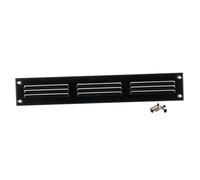 Steinberg14 Grille d'Aération Rectangulaire 300x50mm - Noire Grille de Ventilation en Métal - Registre d'évacuation d'air Avec Moustiquaire - Couvercle d'évent Interne pour Mur et Plafond