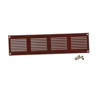 Steinberg14 Grille d'Aération Rectangulaire 400x100mm - Marrone Grille de Ventilation en Métal - Registre d'évacuation d'air Avec Moustiquaire - Couvercle d'évent Interne pour Mur et Plafond