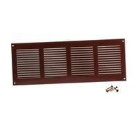 Steinberg14 Grille d'Aération Rectangulaire 400x150mm - Marrone Grille de Ventilation en Métal - Registre d'évacuation d'air Avec Moustiquaire - Couvercle d'évent Interne pour Mur et Plafond