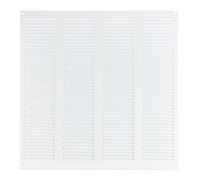 Steinberg14 Grille d'Aération Rectangulaire 400x400mm - Blanc Grille de Ventilation en Métal - Registre d'évacuation d'air avec Moustiquaire - Couvercle d'évent Interne pour Mur et Plafond