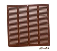 Steinberg14 Grille d'Aération Rectangulaire 400x400mm - Marrone Grille de Ventilation en Métal - Registre d'évacuation d'air Avec Moustiquaire - Couvercle d'évent Interne pour Mur et Plafond