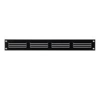 Steinberg14 Grille d'Aération Rectangulaire 400x50mm - Noire Grille de Ventilation en Métal - Registre d'évacuation d'air Avec Moustiquaire - Couvercle d'évent Interne pour Mur et Plafond