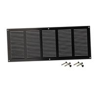 Steinberg14 Grille d'Aération Rectangulaire 500x200mm - Noire Grille de Ventilation en Métal - Registre d'évacuation d'air Avec Moustiquaire - Couvercle d'évent Interne pour Mur et Plafond