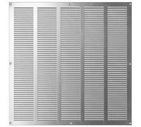 Steinberg14 Grille d'Aération Rectangulaire 500x500mm - Acier Galvanisé Grille de Ventilation en Métal - Registre d'évacuation d'air Avec Moustiquaire - Couvercle d'évent Interne pour Mur et Plafond