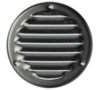 Steinberg14 Grille d'Aération Ronde 100mm - Acier Inoxydable avec Maille de Protection - Grilles de Ventilation - Registre d'évacuation d'air