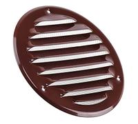 Steinberg14 Grille d'Aération Ronde 100mm - Brune avec Maille de Protection - Grilles de Ventilation - Registre d'évacuation d'air