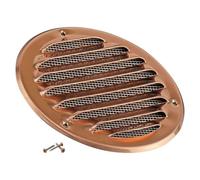 Steinberg14 Grille d'Aération Ronde 100mm - Cuivre avec Maille de Protection - Grilles de Ventilation - Registre d'évacuation d'air