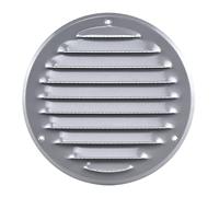 Steinberg14 Grille d'Aération Ronde 125mm - Grise avec Maille de Protection - Grilles de Ventilation - Registre d'évacuation d'air