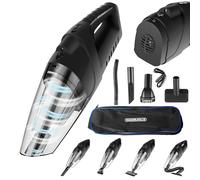 Steinborg® Aspirateur à main sans fil - Puissant et portable - Léger - Filtre HEPA - Convient également pour les poils d'animaux - Noir