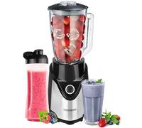 Steinborg Blender avec gobelet à emporter | Blender à smoothie Maker | Pichet en verre de 600 ml + gobelet à emporter de 570 ml | Sans BPA 500 W | Blender professionnel | Hachoir | Couteau 6