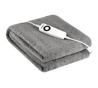 Steinborg Couverture chauffante électrique avec arrêt automatique - 150 x 80 cm - Minuterie 6 h - Lavable à 30 °C - 6 niveaux de température - Télécommande - Couverture chauffante - Couverture