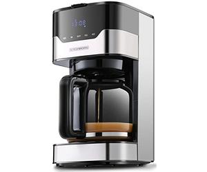 Steinborg Machine à café filtre avec minuteur | Capacité 1,5 l | 900 W | Petite machine à café | Plaque chauffante | Filtre permanent | Machine à café numérique | Machine à café
