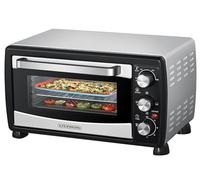 Steinborg Mini four à convection de 20 litres, plateau à pizza, plateau à miettes, fonction de recirculation, chaleur supérieure et inférieure, 1400 W, mini four avec minuterie, petit four pour