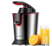 STEInBORG Presse-agrumes électrique | Moteur Longlife | 300 W | Acier inoxydable | Anti-gouttes | Entièrement démontable | Passe au lave-vaisselle | Nettoyage facile | Convient pour tous les agrumes
