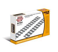Steinchenshop 30 rails droits - Environ 4 m de longueur de voie - Compatible avec les systèmes de blocs de serrage - 13,5 x 6,2 cm chacun - Accessoires de modélisme en plastique de qualité supérieure