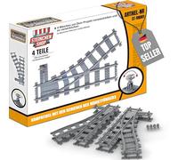 Steinchenshop Kit de douceur - 4 pointes avec levier - Compatible avec Lego, Q-Bricks, Cobi, Mould King et bien plus encore - Pour construction urbaine et autres - Fabrication de qualité supérieure