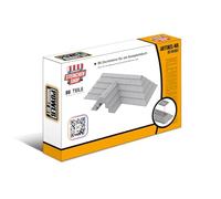 Steinchenshop Lot de 86 briques de toit - Slopes gris clair - Briques de toit pour maisons et bâtiments - Compatible avec les systèmes de blocs de construction courants - 17,5 x 11,3 x 3 cm