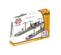 Steinchenshop Plateforme modulaire moderne - 1 047 blocs de serrage - 106 cm de long - 8 modules combinables de manière flexible - avec des briques imprimées - Compatible avec les systèmes de blocs de