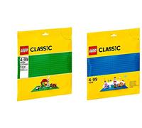 Steinchenwelt Lego Classic 10700 Lot de 2 plaques de Construction Vertes + 10714 Bleu