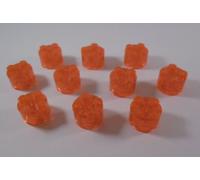 STEINE 10x Lego 3941 Brick Round 2x2 | Trans-Neon Orange