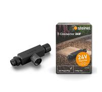 Steinel 089306, connecteur à 2 sorties pour système 24 V, accessoires d'éclairage de jardin basse tension, IP67, étanche, Noir