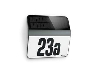 Steinel 4007841035730, luminaire extérieur XSolar LH-N, numéro de maison éclairé sans courant, applique solaire LED, Plastique et Acier inoxydable, Intégré, 0.03 W, Anthracite