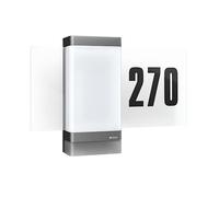 STEiNEL Applique LED extérieure L 270 Digi SC, avec détecteur de mouvement 180°, numéro de maison éclairé intelligent, utilisable via une application