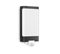 Steinel Applique murale d'extérieur L 240 S anthracite, 9,3 W, blanc chaud, détecteur de mouvement 180°, portée 10 m, plastique