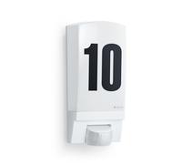 Steinel Applique murale L1 avec numéro de maison, détecteur de mouvement 180° – 60W – Blanc