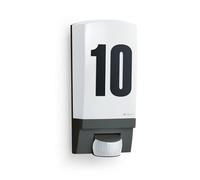 Steinel Applique murale L1 avec numéro de maison - Luminaire extérieur avec détecteur de mouvement 180° - Lampe extérieure 60W avec capteur de présence, noir