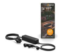 Steinel 089269 100 W Bloc d'alimentation, transformateur Basse Tension avec Prise UE, résistant aux intempéries IP67, 2 Sorties, Plug & Play, Accessoires de Jardin 24 V, Noir