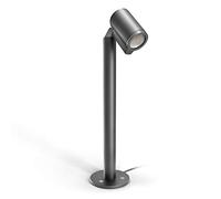 Steinel Borne LED extérieur Spot Way N, GU10, Orientable, 7,86 W, potelet avec interrupteur crépusculaire, 512 lm