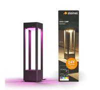 Steinel Borne lumineuse extérieur LED Stela C 24V, hauteur 51 cm, lampe de jardin RGBWW, 16 mio de couleurs, capteur crépusculaire, minuterie, commande via app, Plug & Play, IP65