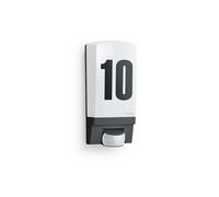 Steinel Applique murale L1 – Luminaire extérieur 60W, détecteur 180°, avec numéro de maison, noir