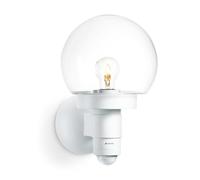 Steinel L 115 S luminaire á capteur Blanc - Détecteur de mouvement 240° et une zone de détection de 8 m, d’un verre cristallin, idéal pour les façades et les entrées de maison, 657413