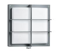 STEiNEL Lampe d'extérieur L 691 S anthracite, lampe murale 8.5 W, détecteur de mouvement 360°, résistant aux chocs, blanc chaud, grille de protection incluse