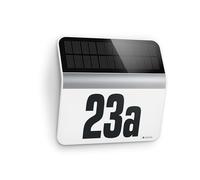 Steinel Lampe solaire LED XSolar LH-N avec numéro de maison - Luminaire extérieur solaire en acier inoxydable - Lumière extérieure avec éclairage automatique