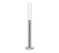 STEINEL Luminaire de jardin GL 60 S inox, détecteur de mouvement 360° | borne avec ampoule LED E27, 9,78 W, 3000 K
