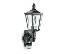 Steinel Luminaire extérieur L 15 S noir, applique avec détecteur de mouvement 180°, portée max. 10 m, design classique