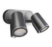 STEINEL Projecteur extérieur avec détecteur Spot DUO Sensor 2x7W 3000K IP44 GU10 - Anthracite Noir G