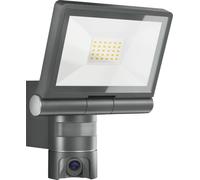 Steinel Projecteur LED extérieur XLED CAM2 SC, caméra de surveillance 2K, Wi-Fi 6 double bande, détecteur de mouvement, interphone, 2310 lm, aluminium
