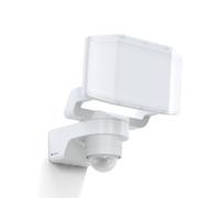 Steinel Projecteur LED extérieur XLED PRO Expanse S blanc, détecteur de mouvement 240°, portée 12 m, panneau LED orientable, 14,3 W, 3000 K, IP54, jardin, garage, cour