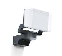 Steinel Projecteur LED extérieur XLED Protect Anthracite, 3000K Blanc Chaud, Panneau orientable, Spot LED pour Jardin, Garage, Cour