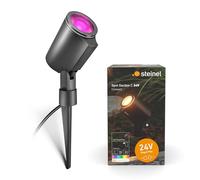 STEINEL Spot Garden C 24 V Kit d'éclairage de jardin, RGBWW, 16 millions de couleurs, commande via app, IP65 (Single - Sans détecteur, Spot avec piquet)