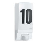 Steinel Applique murale L1 avec numéro de maison, détecteur de mouvement 180° – 60W – Blanc